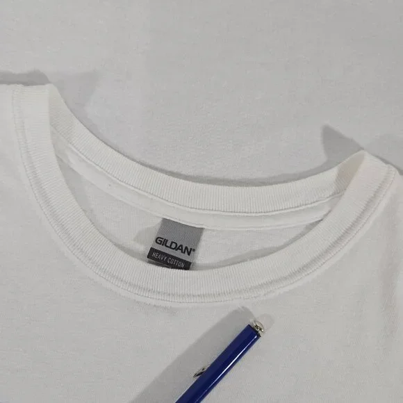 RARE Vintage 90's GILDAN Y2K Ice Cream Carton Skateboard WHITE T-Shirt Size L. - Picture 5 of 17